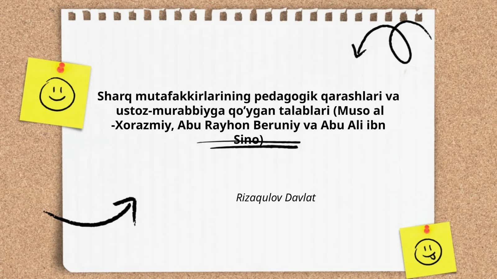 Sharq mutafakkirlarining pedagogik qarashlari va ustoz-murabbiyga qo’ygan talablari (Muso al -Xorazmiy, Abu Rayhon Beruniy va Abu Ali ibn Sino)