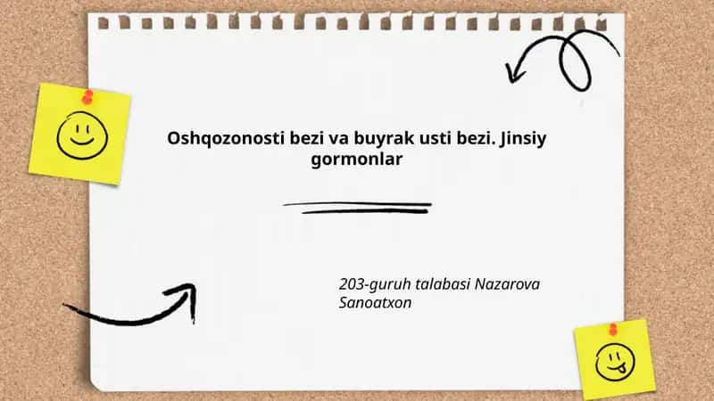 Oshqozonosti bezi va buyrak usti bezi. Jinsiy gormonlar