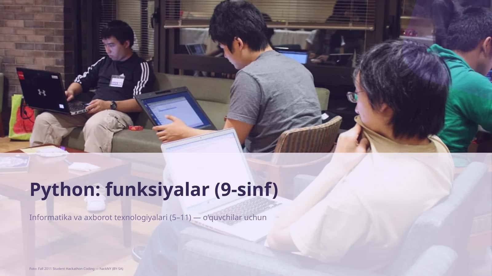 Python: funksiyalar (9-sinf)