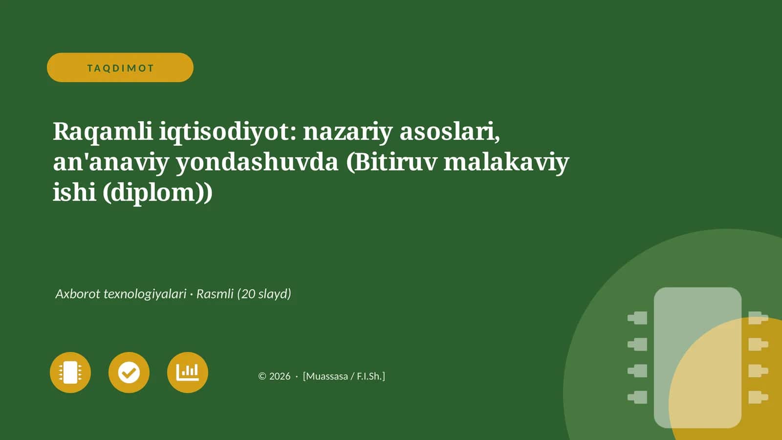 Raqamli iqtisodiyot: nazariy asoslari