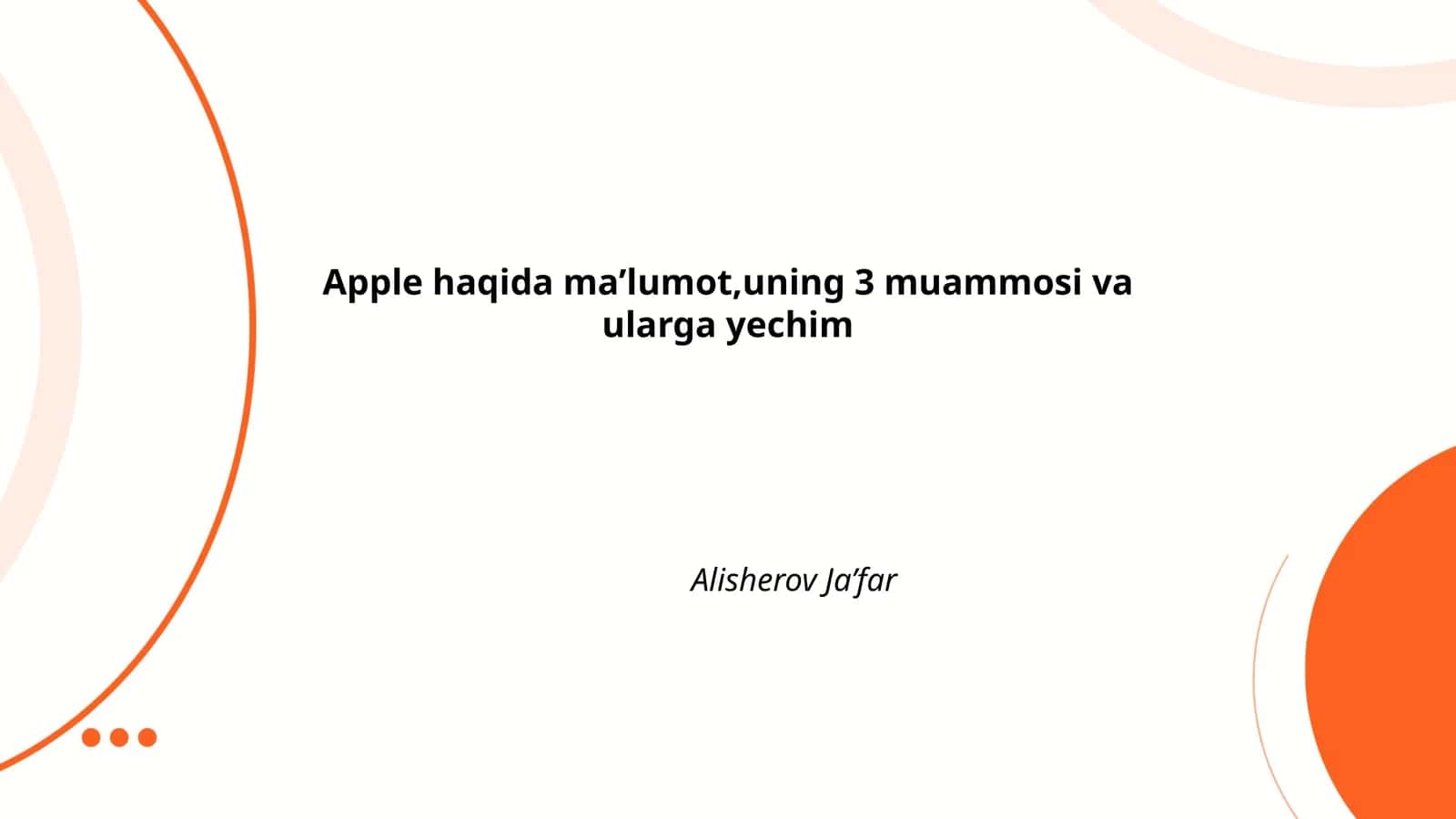 Apple kompaniyasining tarixi