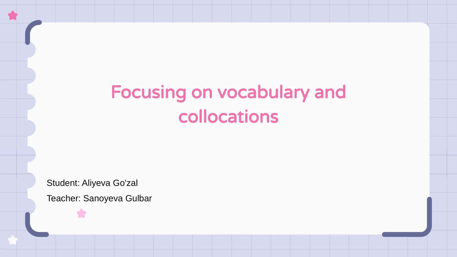 Vocabulary and Collocations