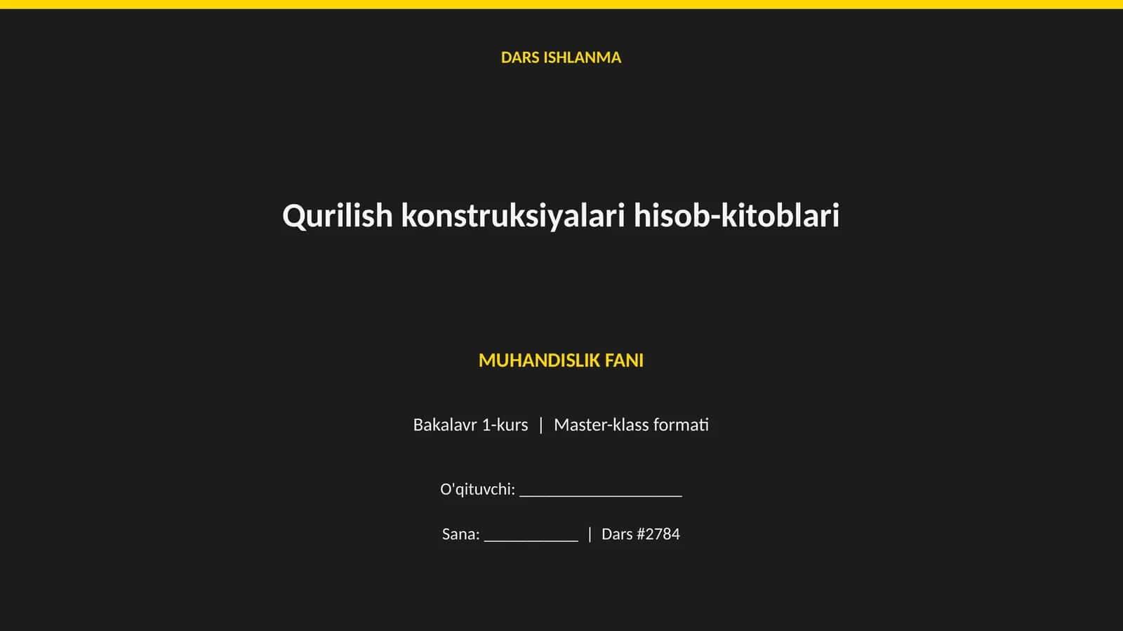 Qurilish konstruksiyalari hisob-kitoblari
