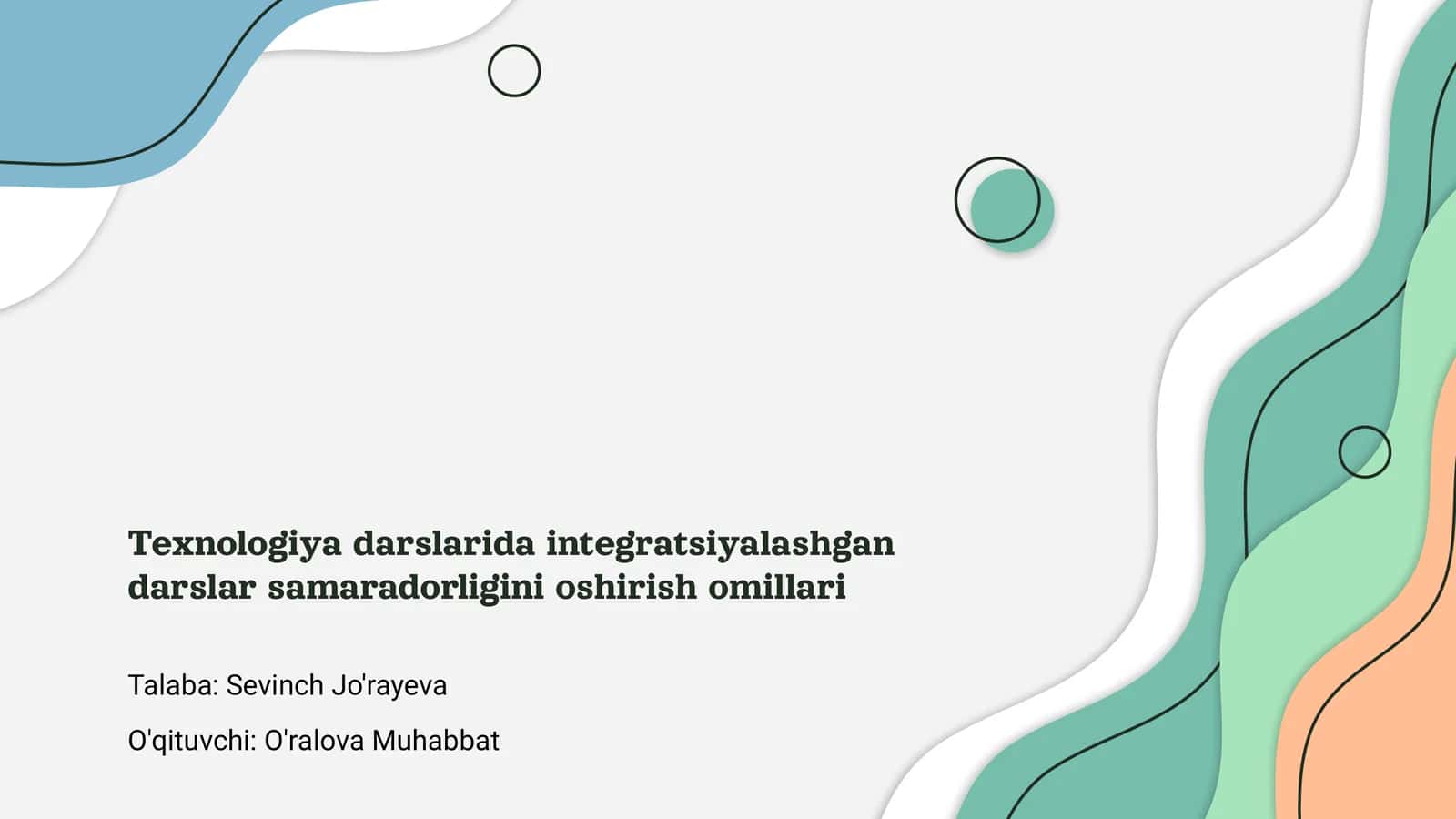 Integratsiyalashgan darslar samaradorligini oshirish omillari