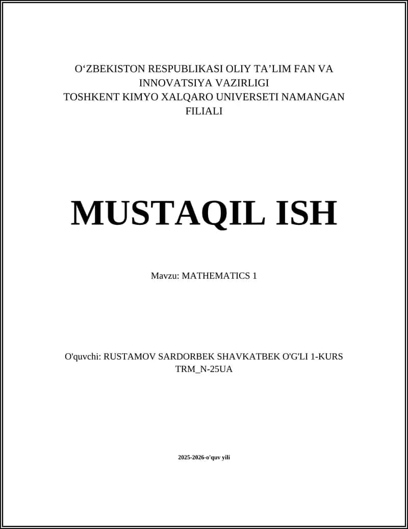 MATHEMATICS 1