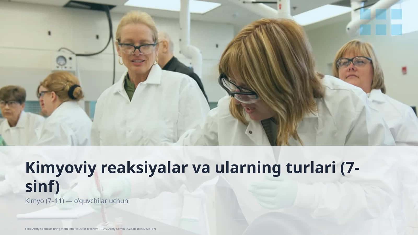 Kimyoviy reaksiyalar va ularning turlari (7-sinf)