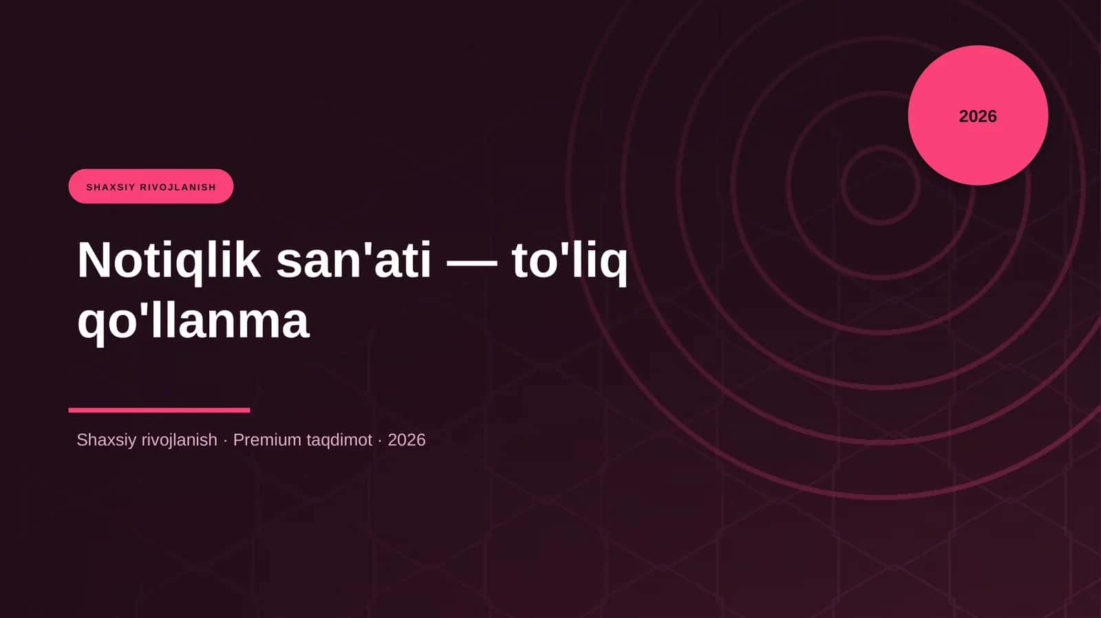 Notiqlik san'ati — to'liq qo'llanma