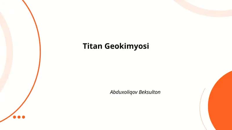 Titan Geokimyosi