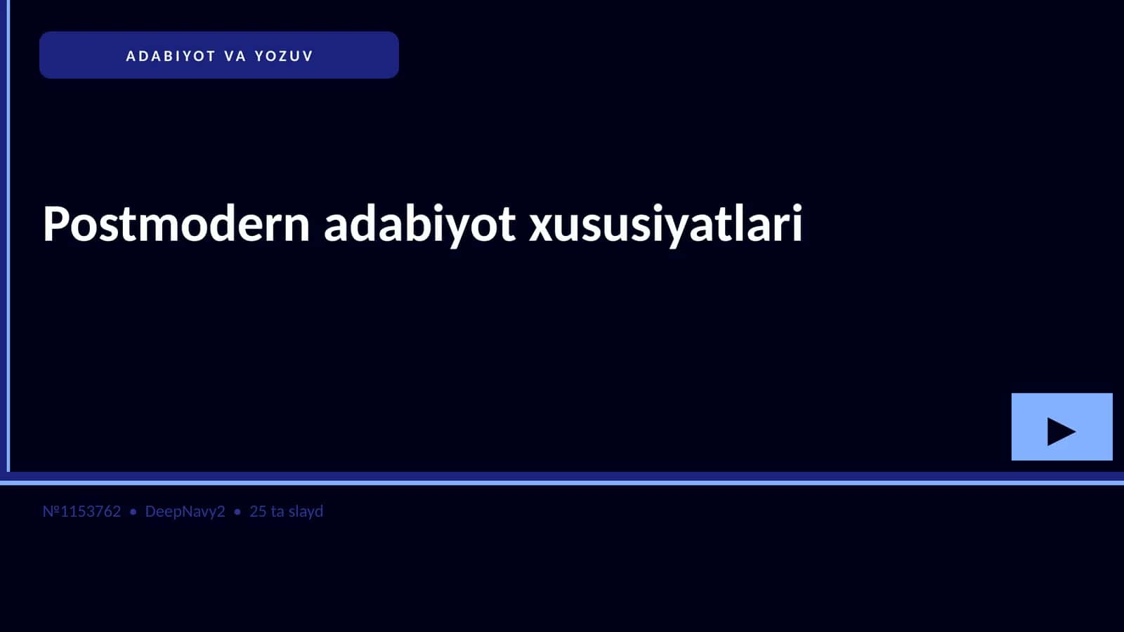 Postmodern adabiyot xususiyatlari
