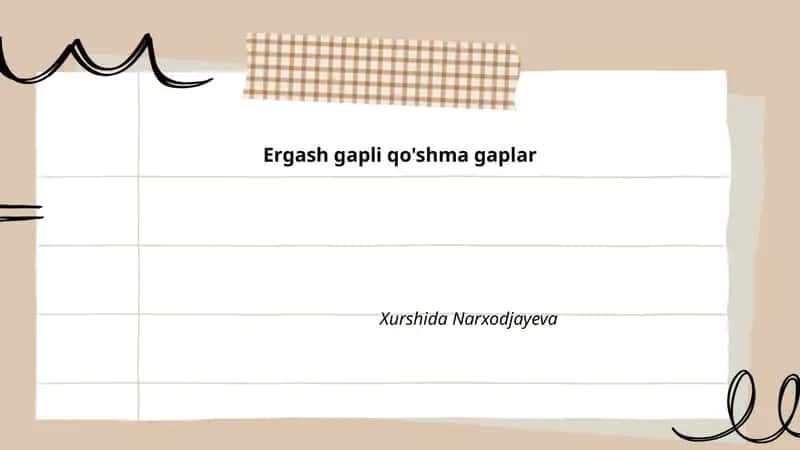 Ergash gapli qo'shma gaplar