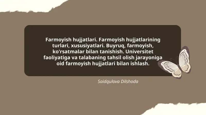 Farmoyish hujjatlari