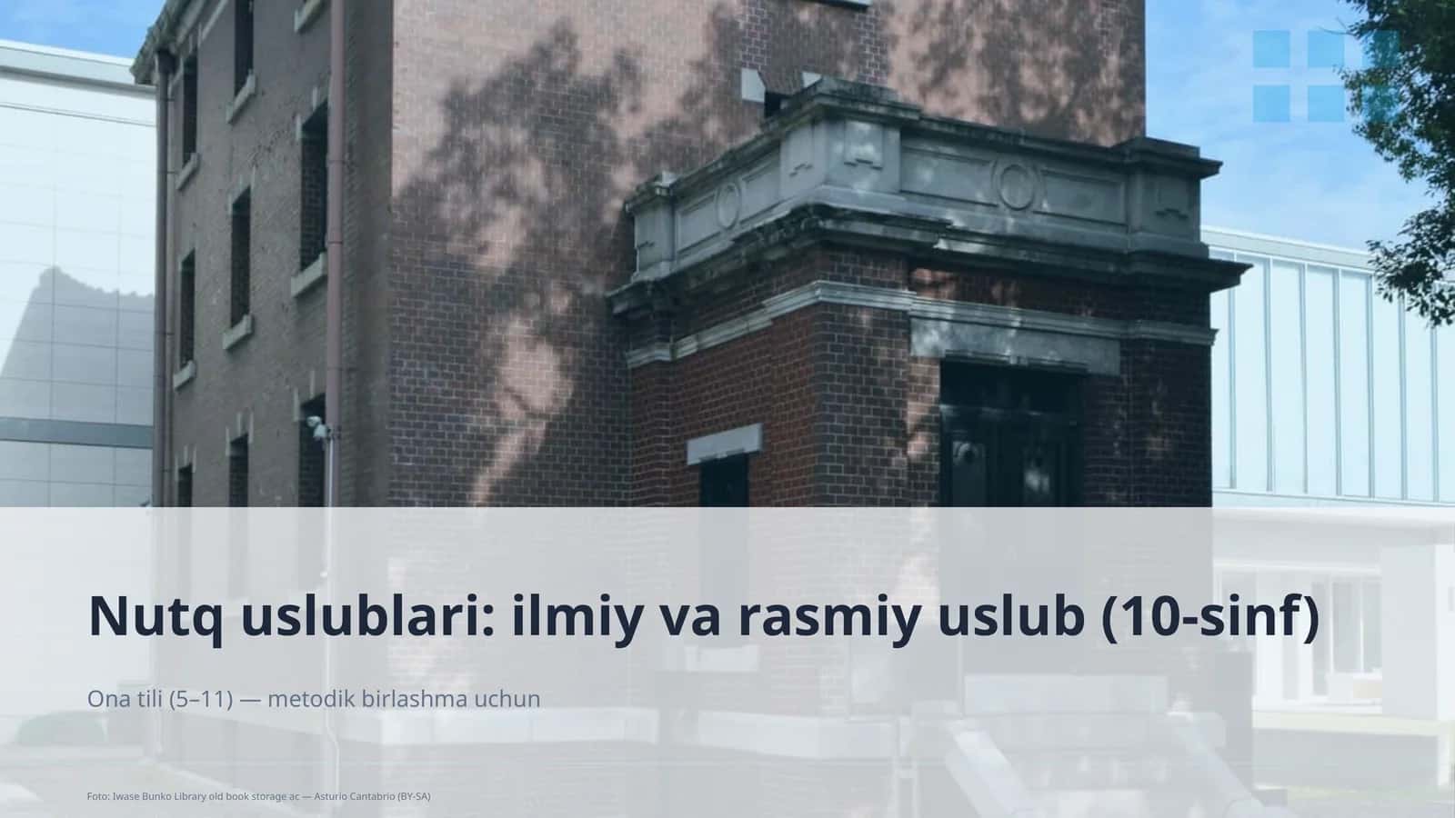 Nutq uslublari: ilmiy va rasmiy uslub (10-sinf)