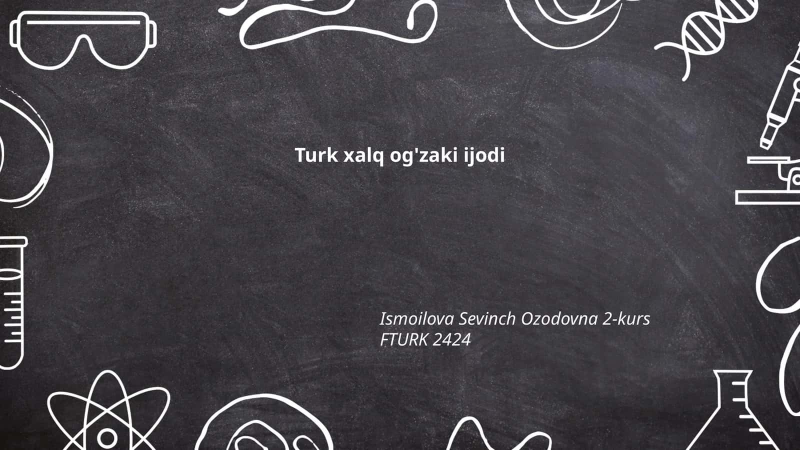 Turk xalq og'zaki ijodi