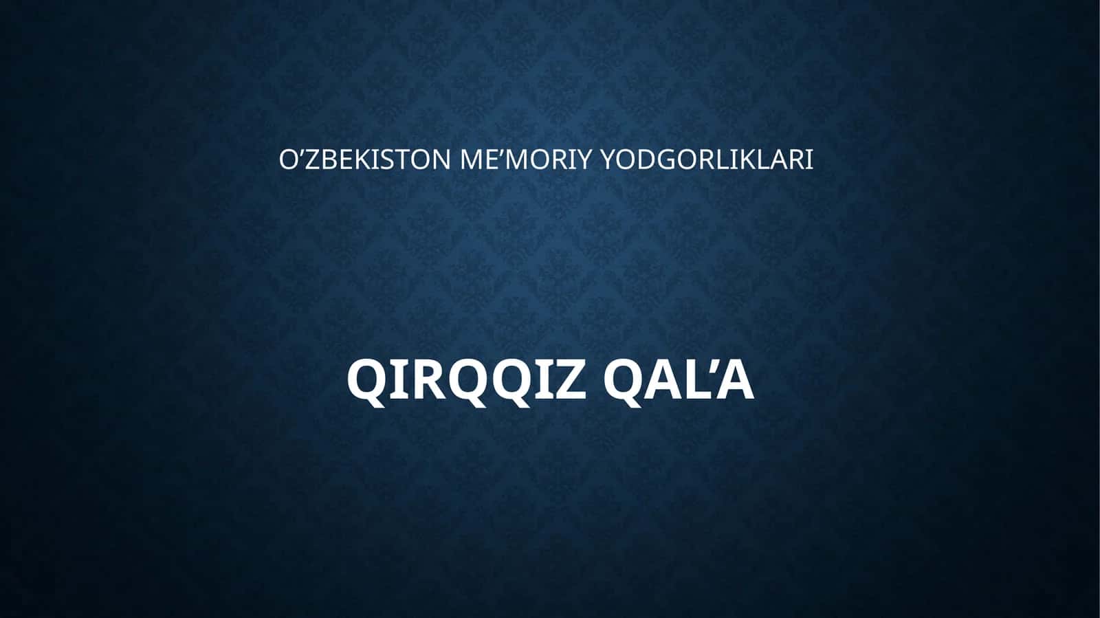 QIRQQIZ QAL’A