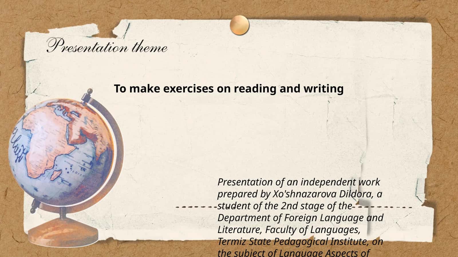 Independent Work Presentation
