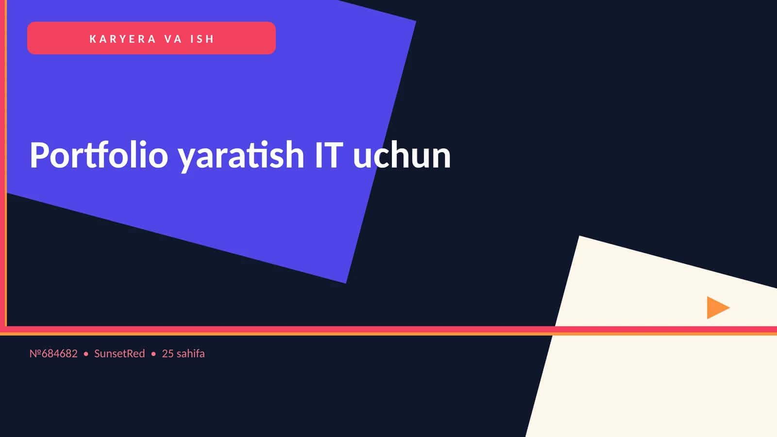 Portfolio yaratish IT uchun