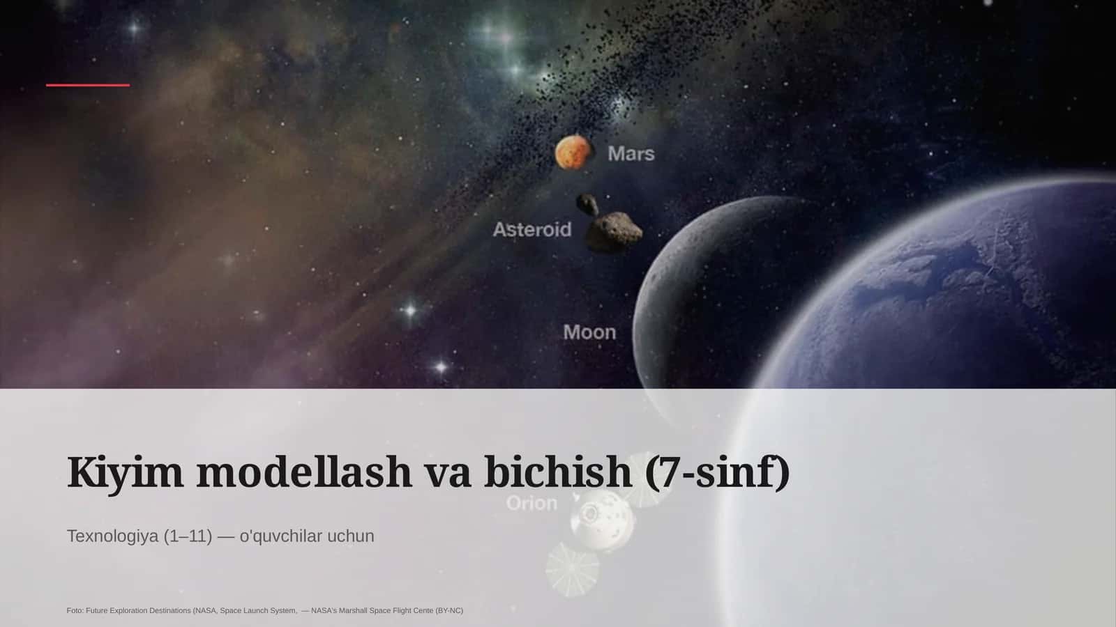 Kiyim modellash va bichish (7-sinf)