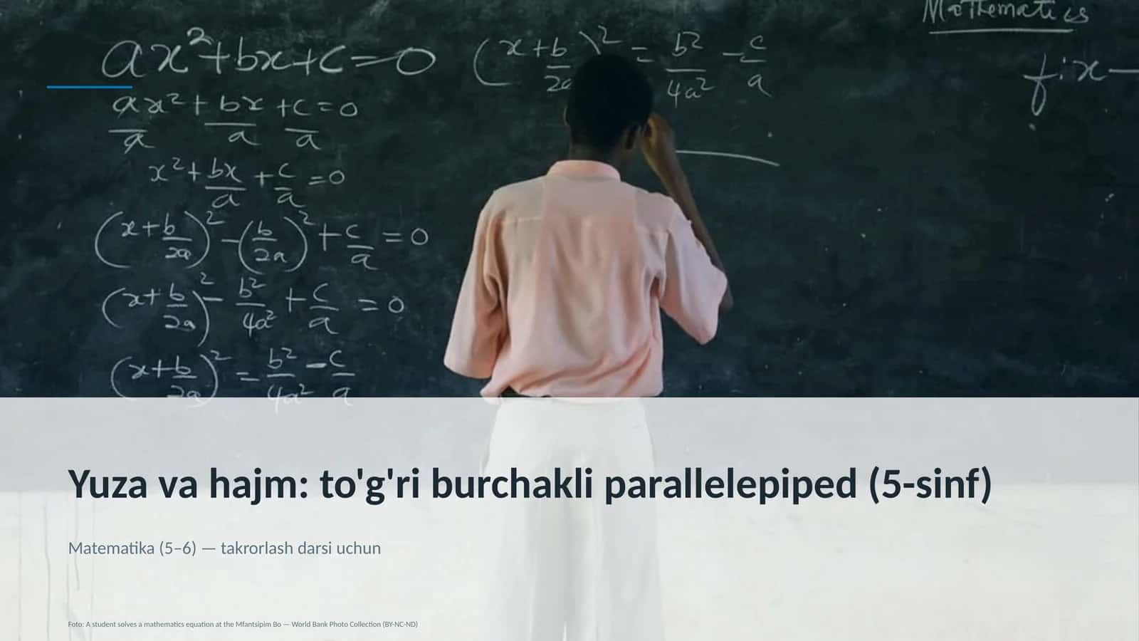 Matematika (5–6) — takrorlash darsi uchun