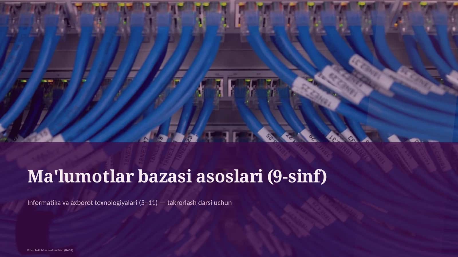 Ma'lumotlar bazasi asoslari (9-sinf)