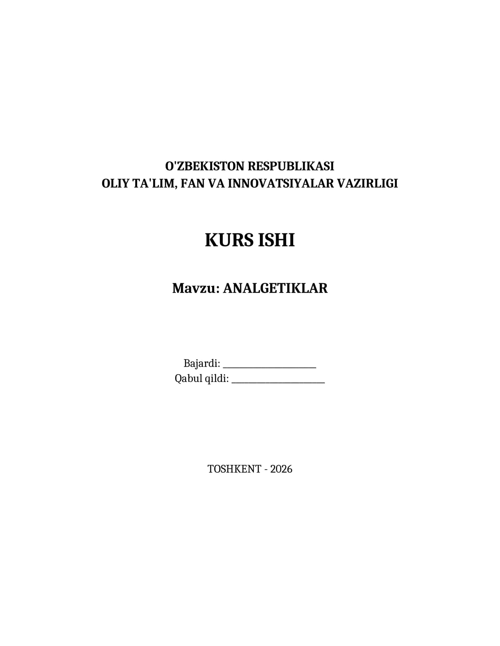 ANALGETIKLAR