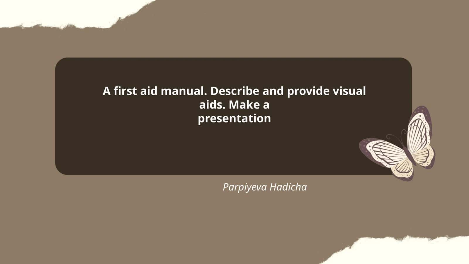First Aid Manual