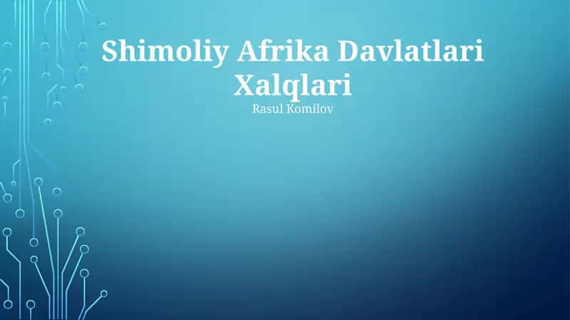 Shimoliy Afrika Davlatlari Xalqlari