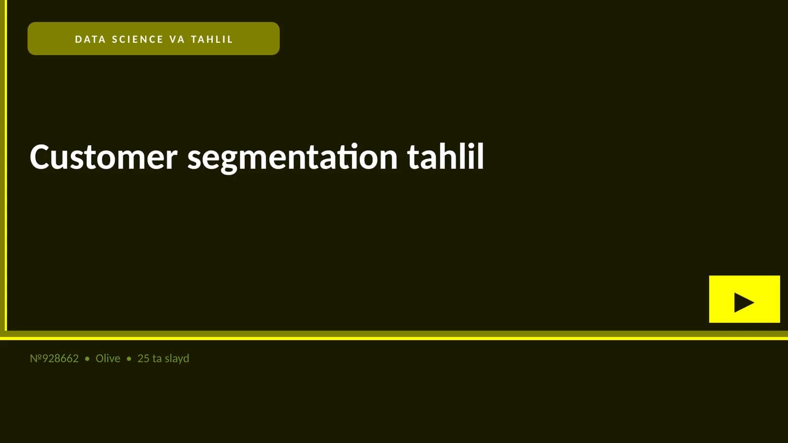 DATA SCIENCE VA TAHLIL
