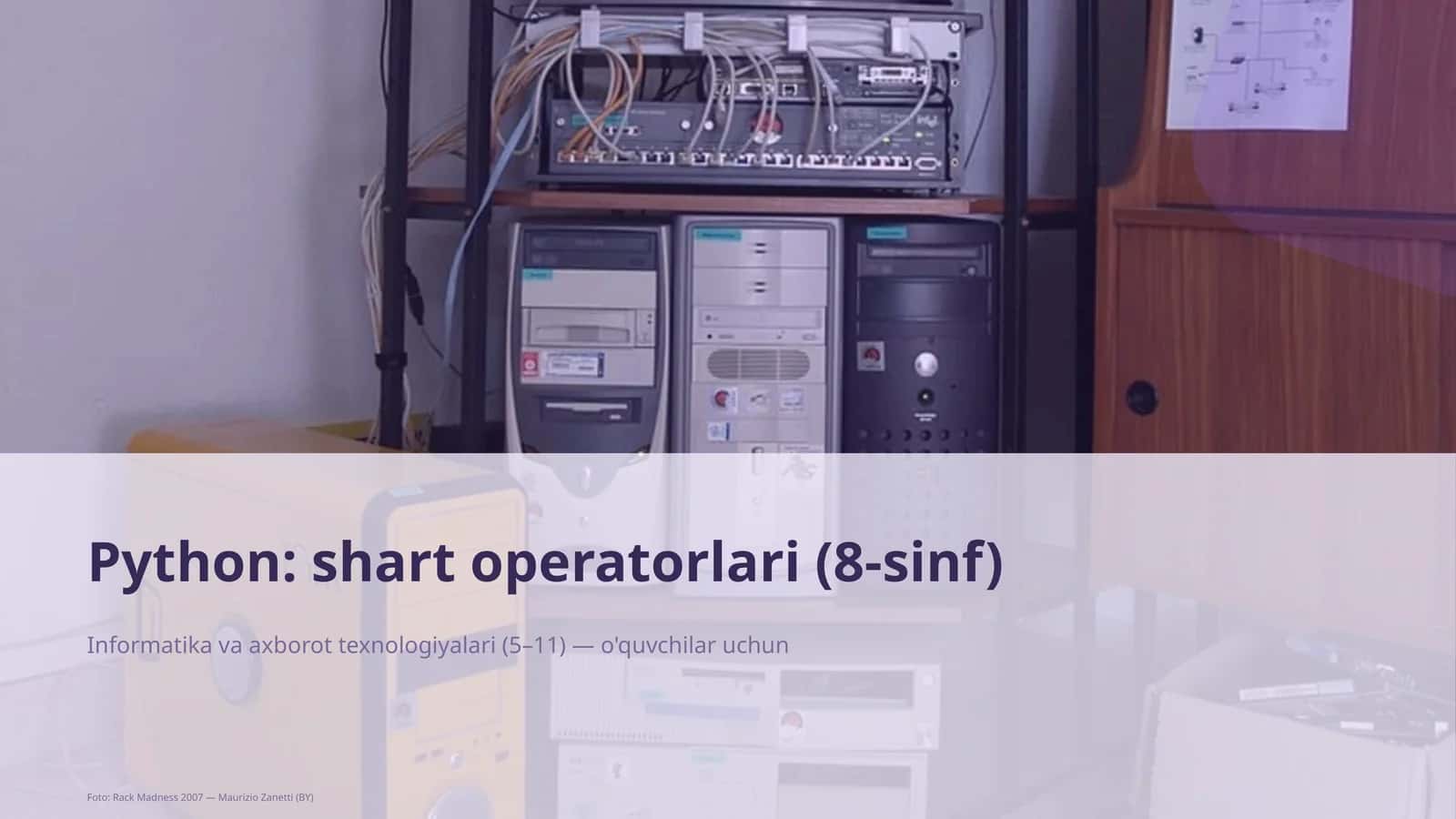 Python: shart operatorlari (8-sinf)