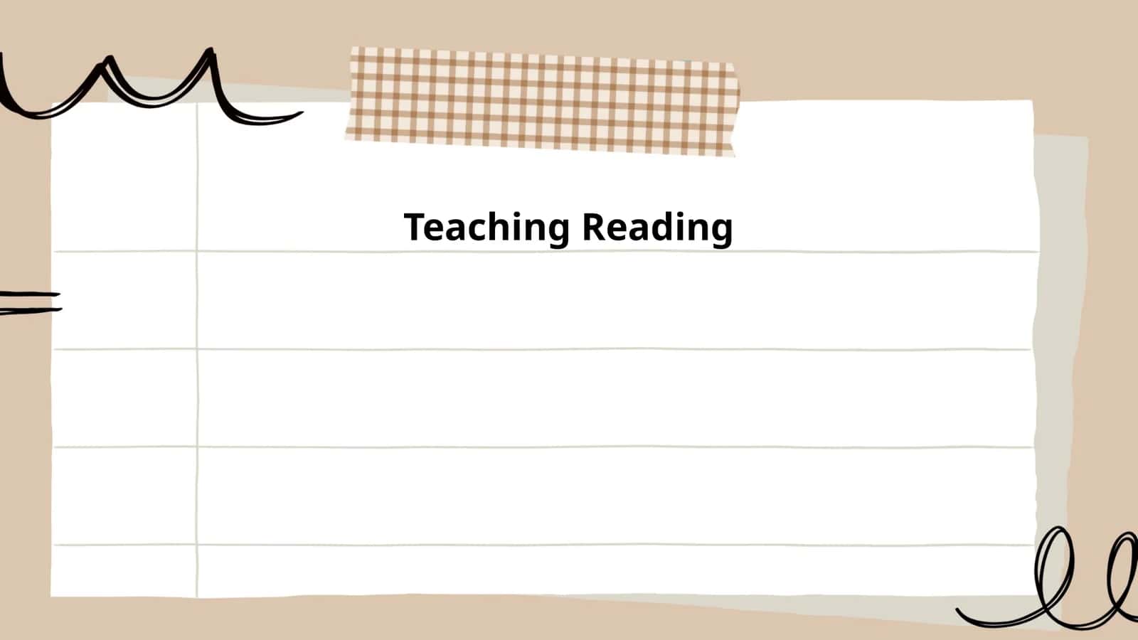 Teaching Reading