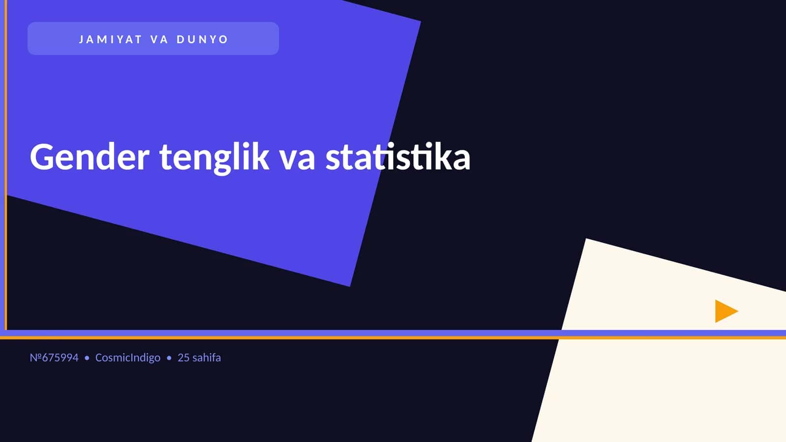 Gender tenglik va statistika
