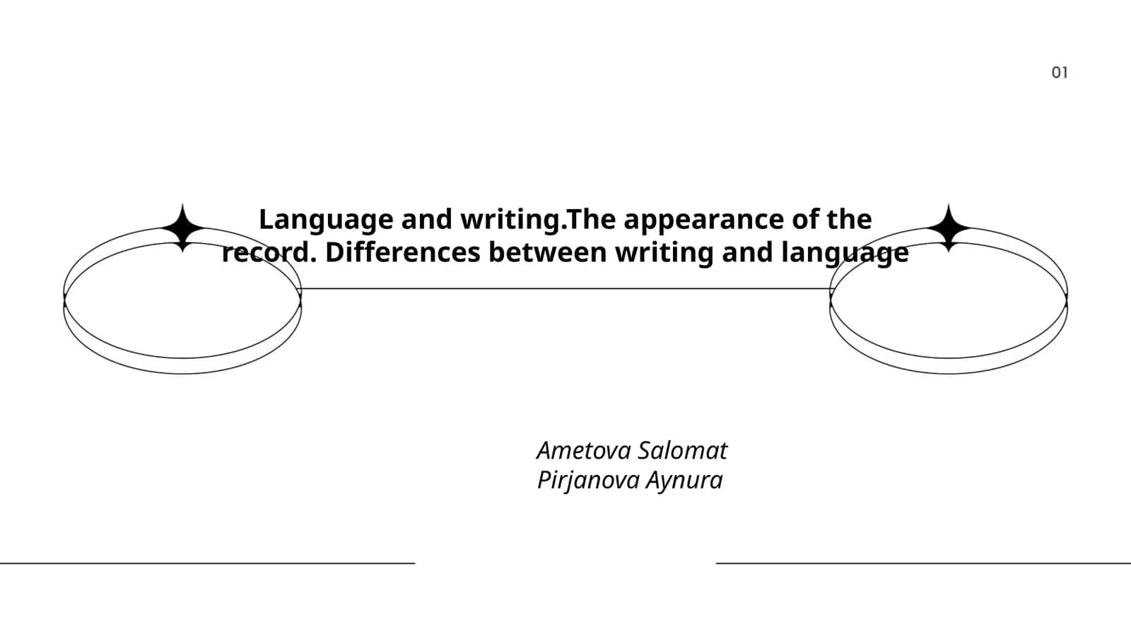 Language and Writing: The Appearance of the Record. Differences Between Writing and Language