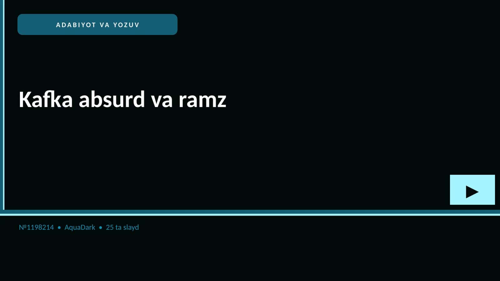 Kafka absurd va ramz