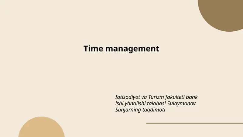 Time management