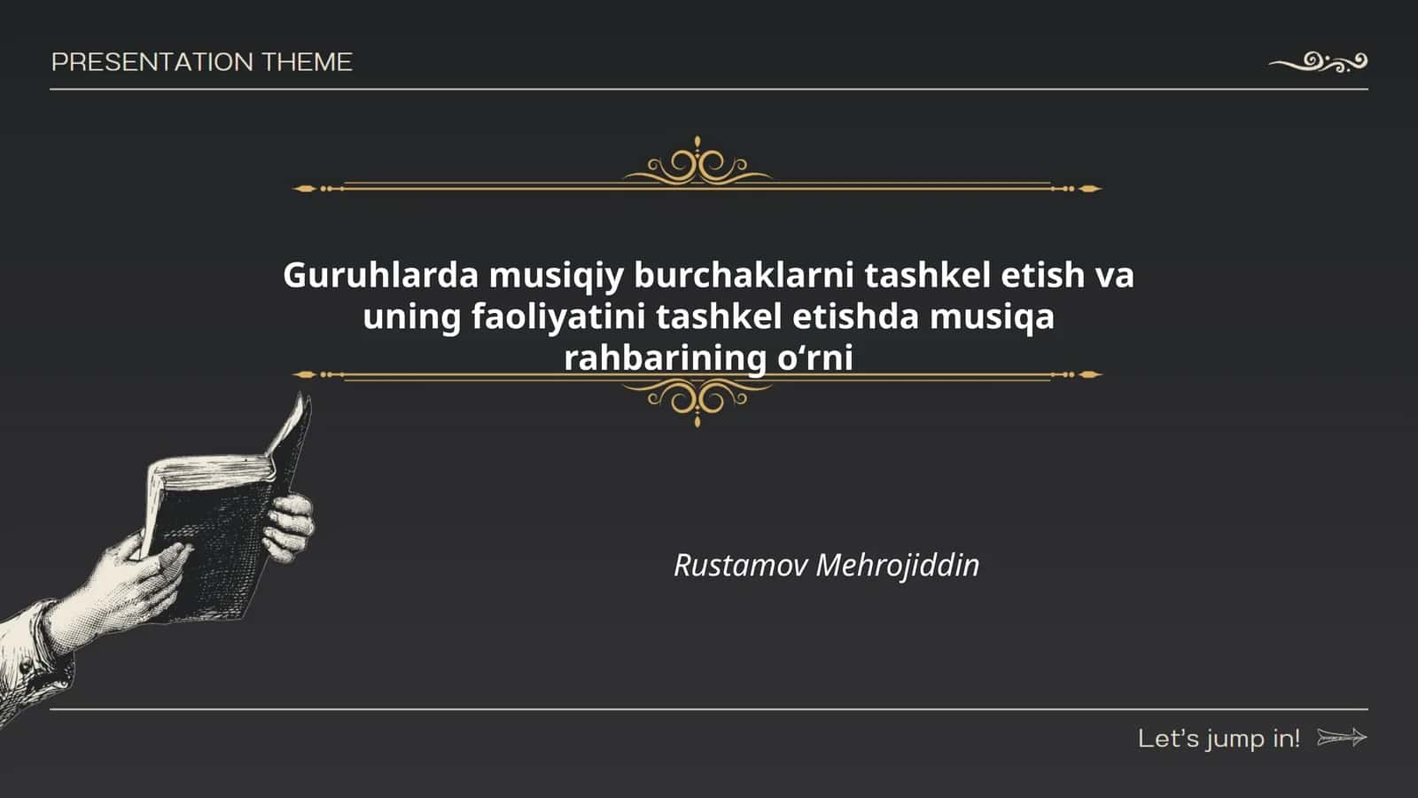 Guruhlarda musiqiy burchaklarni tashkel etish va uning faoliyatini tashkel etishda musiqa rahbarining o’rni