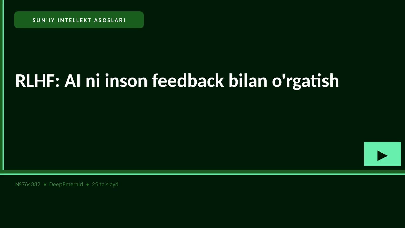 SUN'IY INTELLEKT ASOSLARI