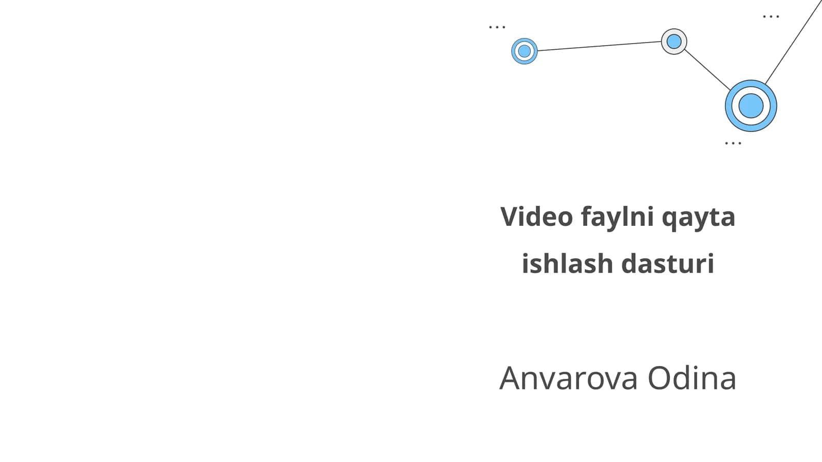 Video faylni qayta ishlash dasturi