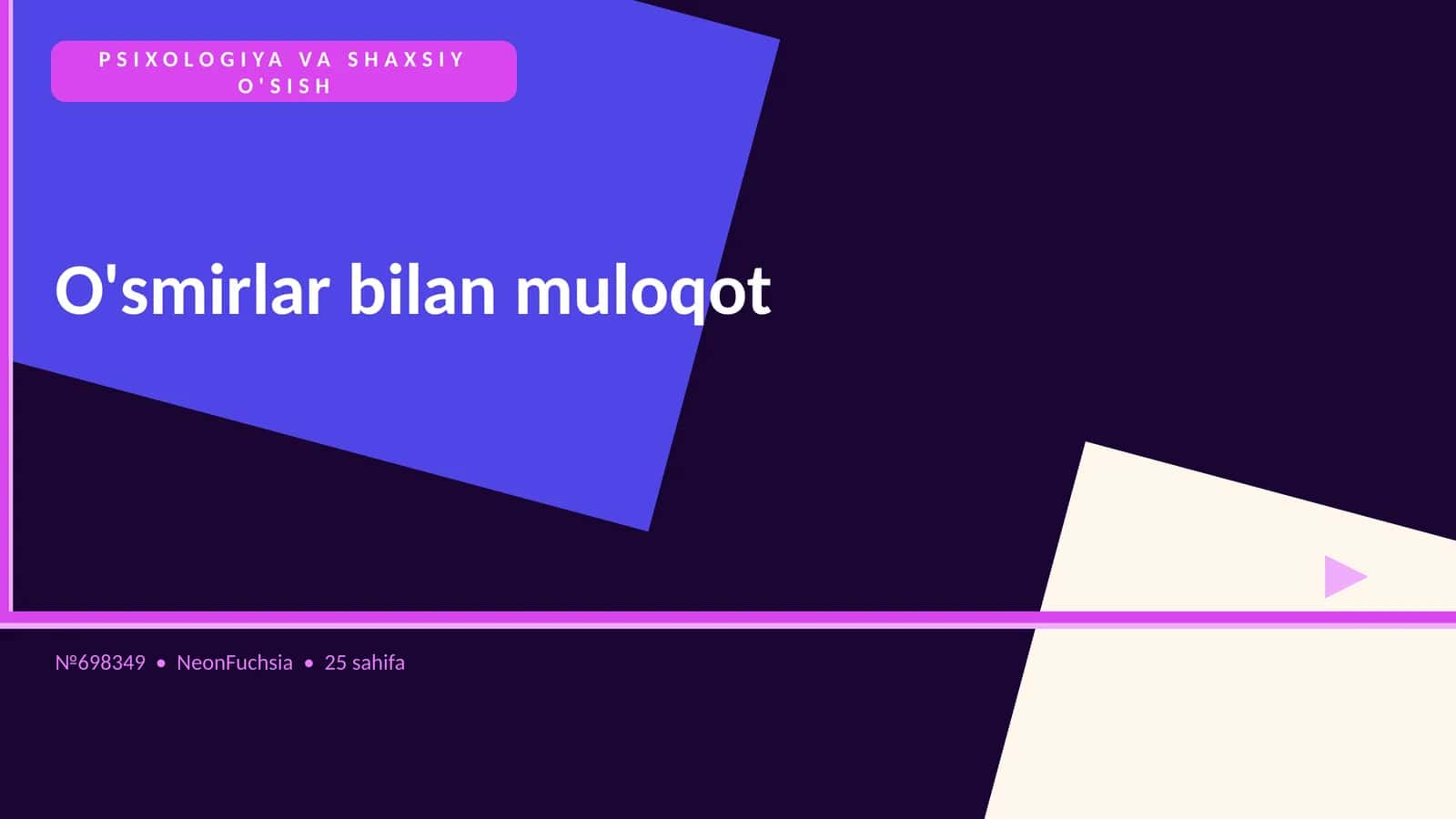 O'smirlar bilan muloqot