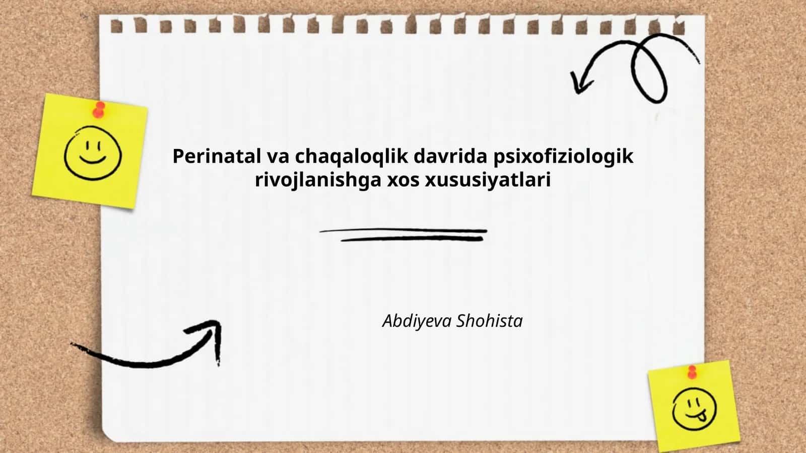 Perinatal va chaqaloqlik davrida psixofiziologik rivojlanishga xos xususiyatlari