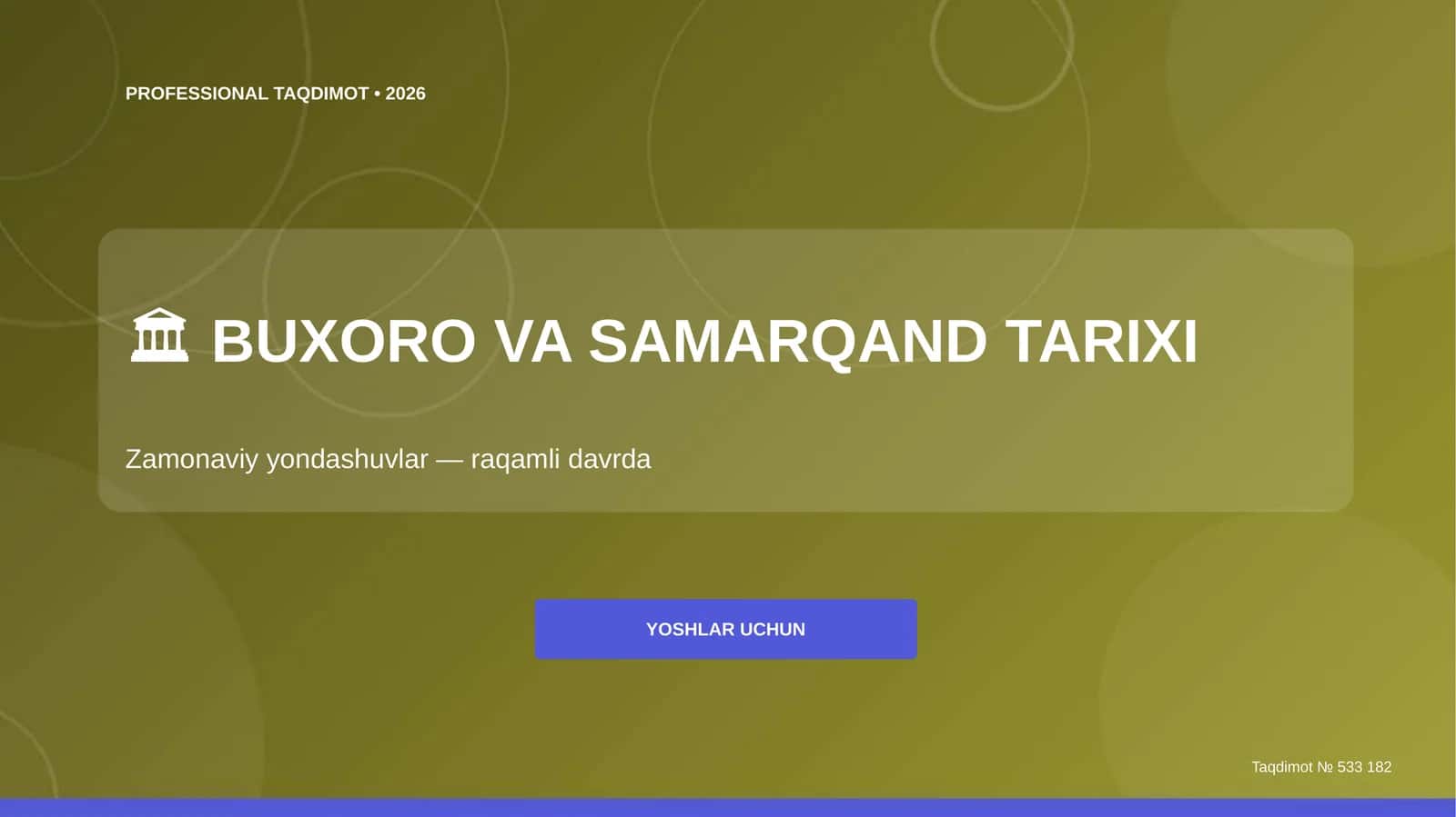 BUXORO VA SAMARQAND TARIXI