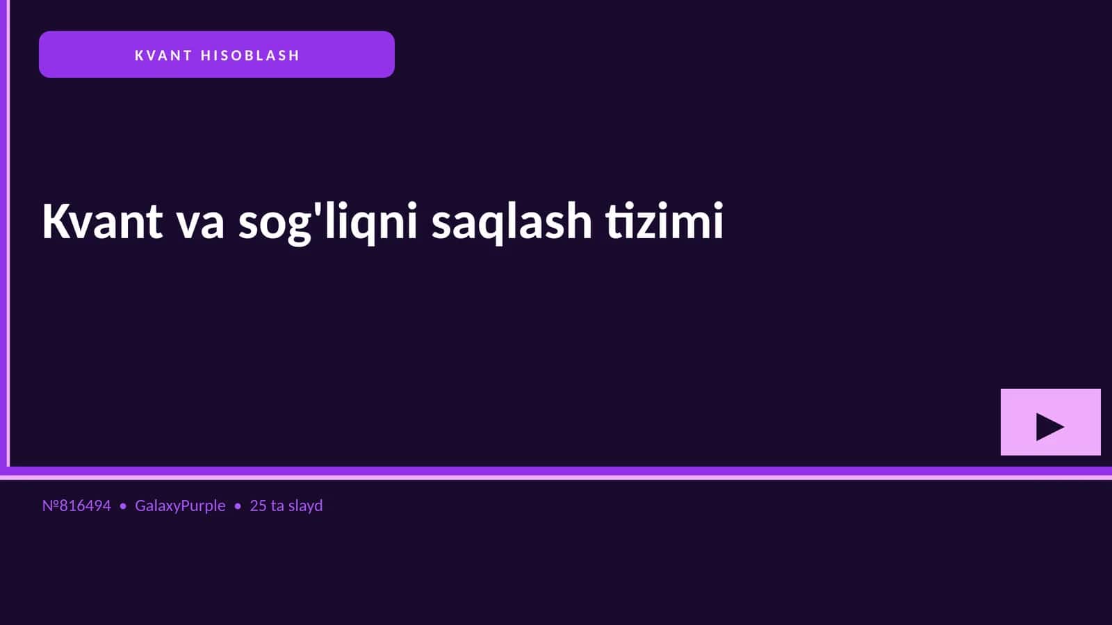 KVANT HISOBLASH