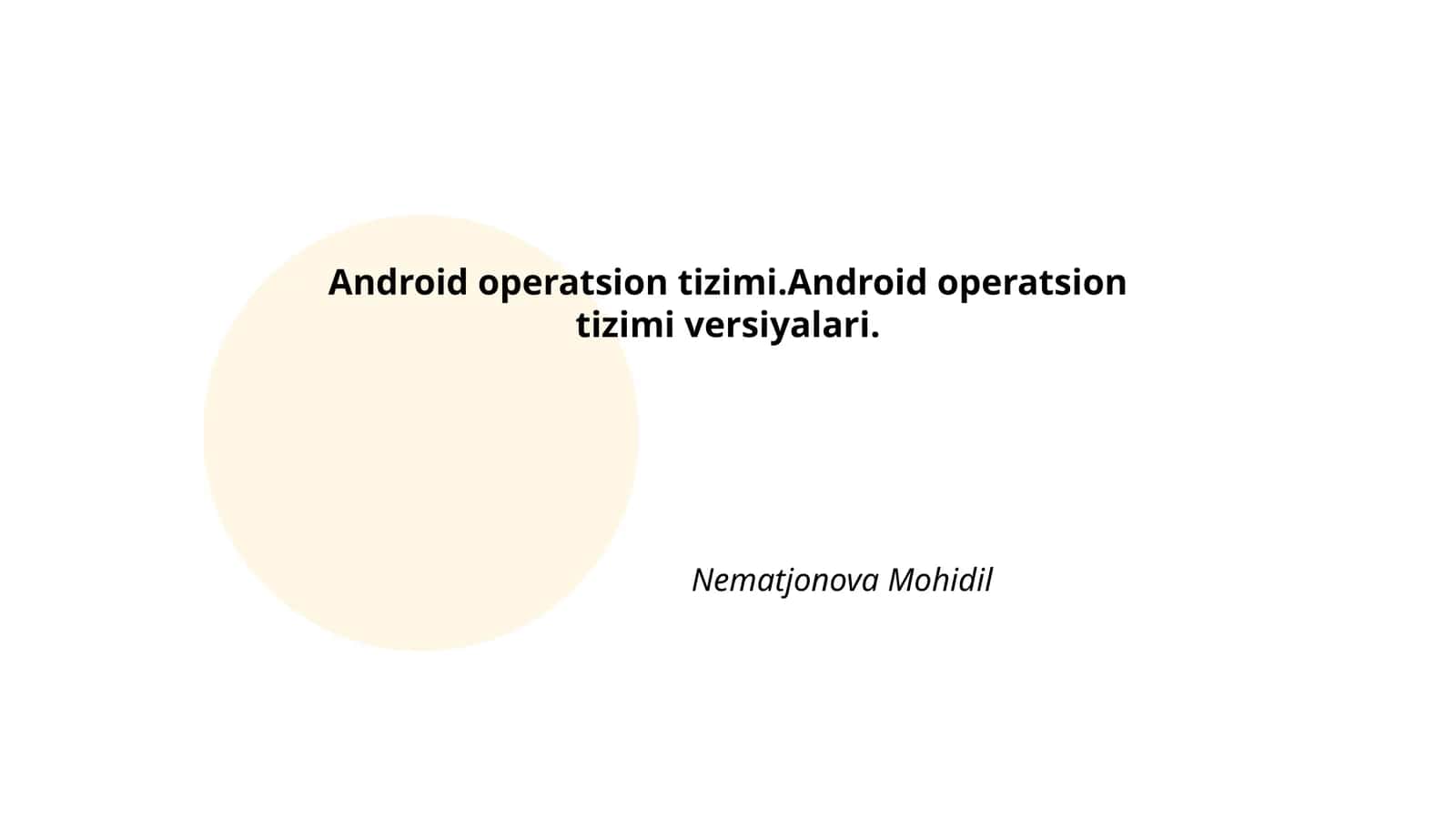 Android operatsion tizimi