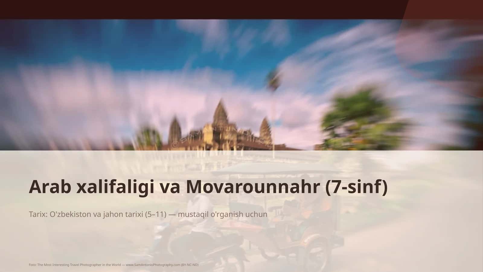 Arab xalifaligi va Movarounnahr (7-sinf)