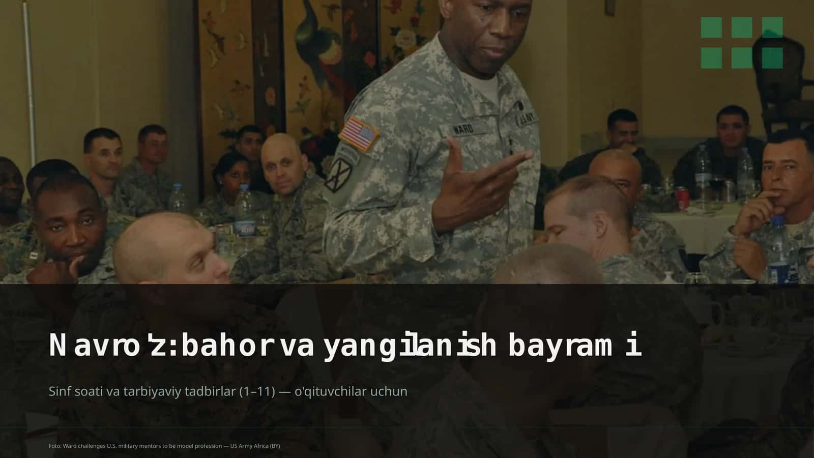 Sinf soati va tarbiyaviy tadbirlar (1–11) — o'qituvchilar uchun