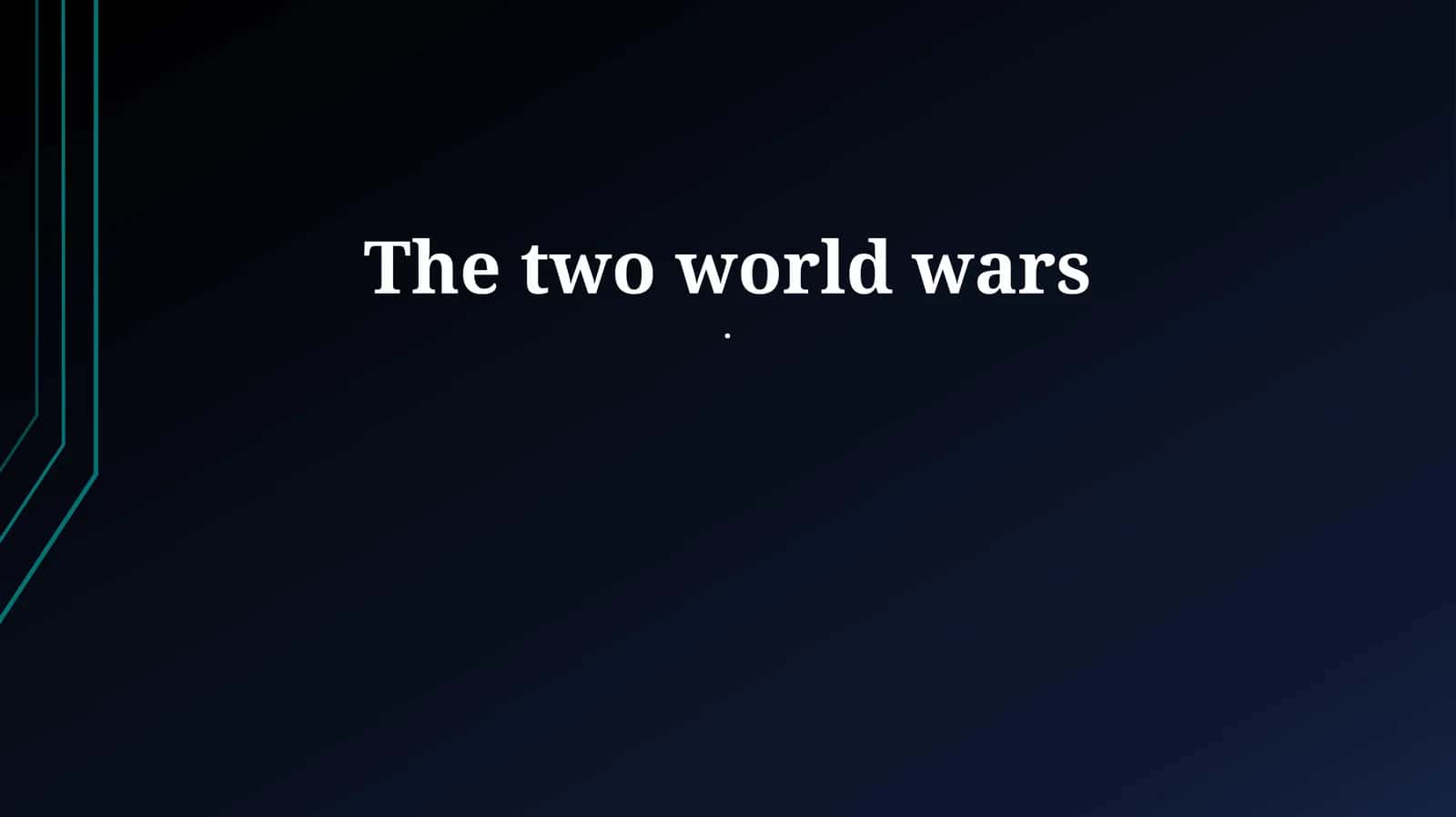 Plan: World War I: Causes and Course