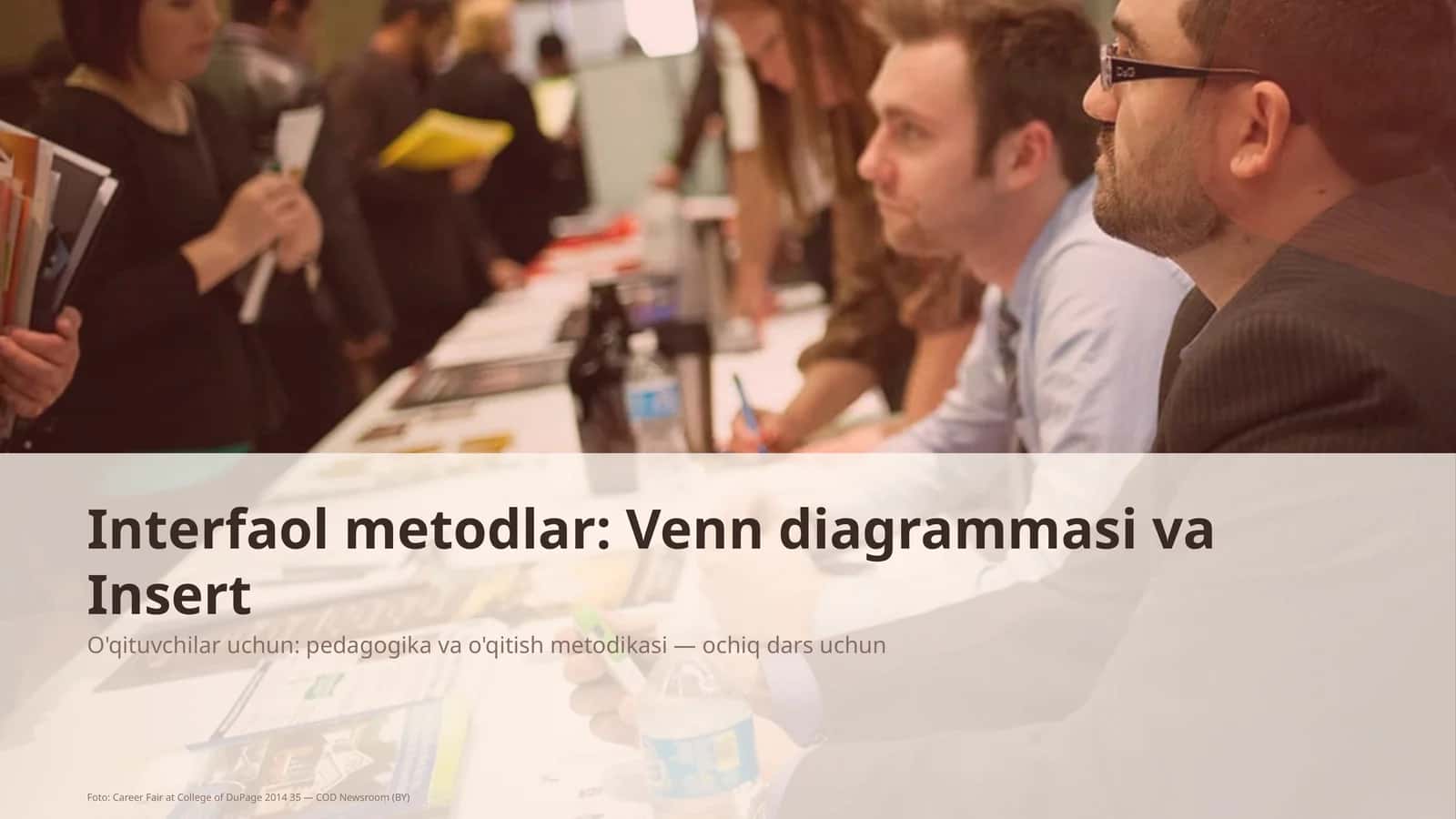 Interfaol metodlar: Venn diagrammasi va Insert