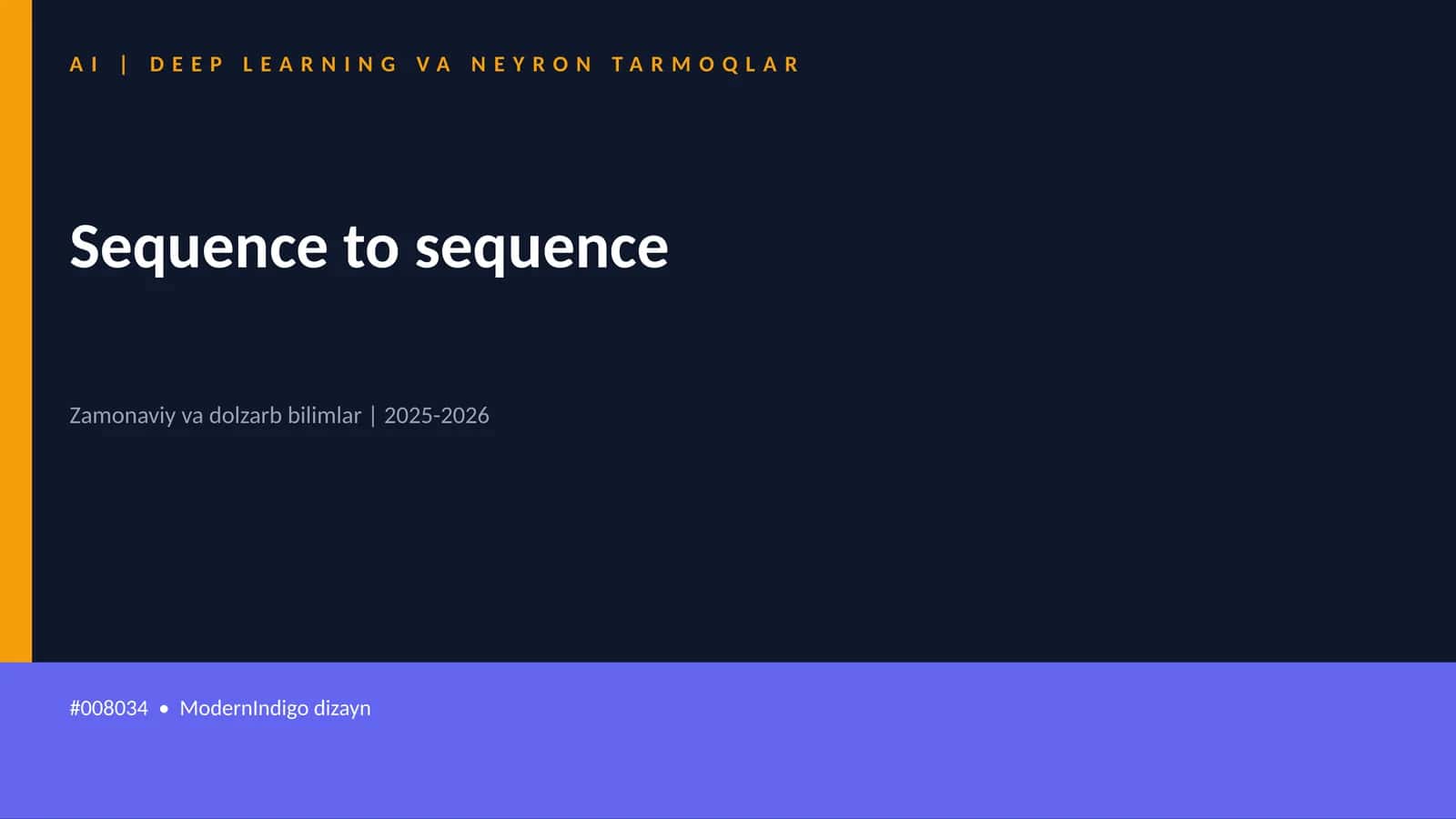 AI | DEEP LEARNING VA NEYRON TARMOQLAR