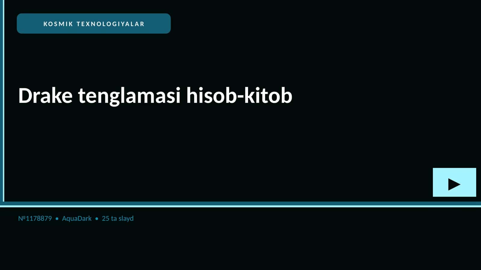 Drake tenglamasi hisob-kitob