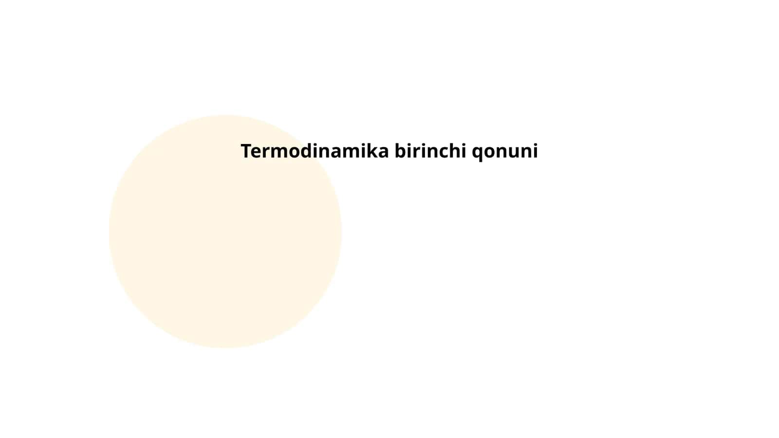 Termodinamika birinchi qonuni
