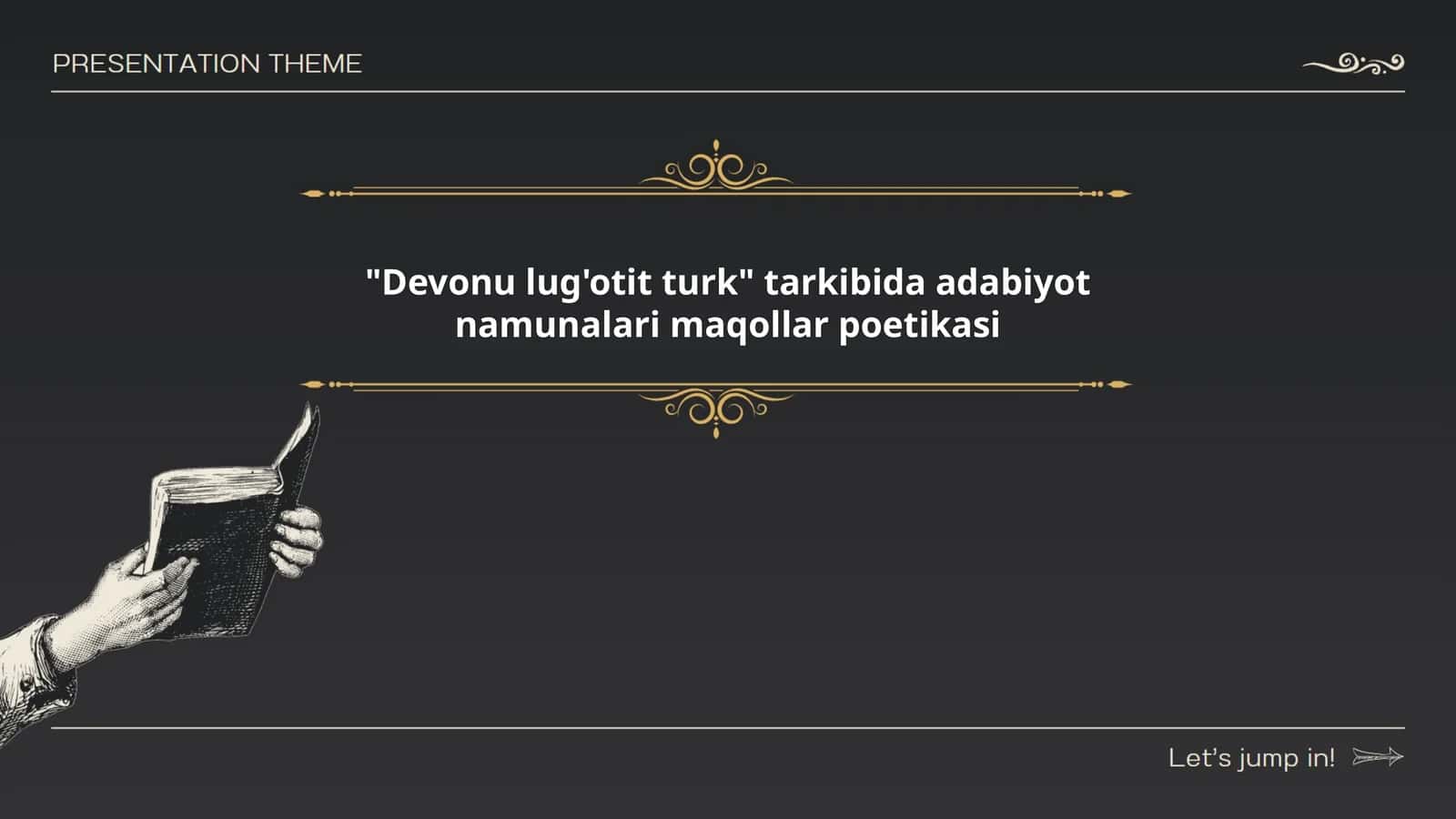 "Devonu lug'otit turk"da adabiy namunalarning poetikasi