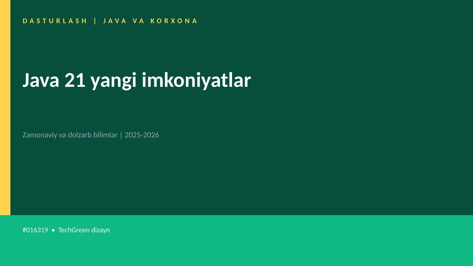 Java 21 yangi imkoniyatlar